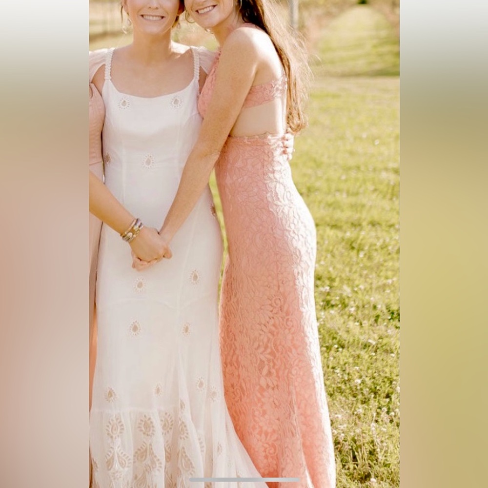Blush NBD gown bridesmaids dress